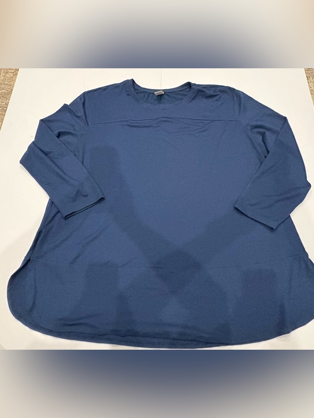 Relaxed Fit Navy Long Sleeve Shirt